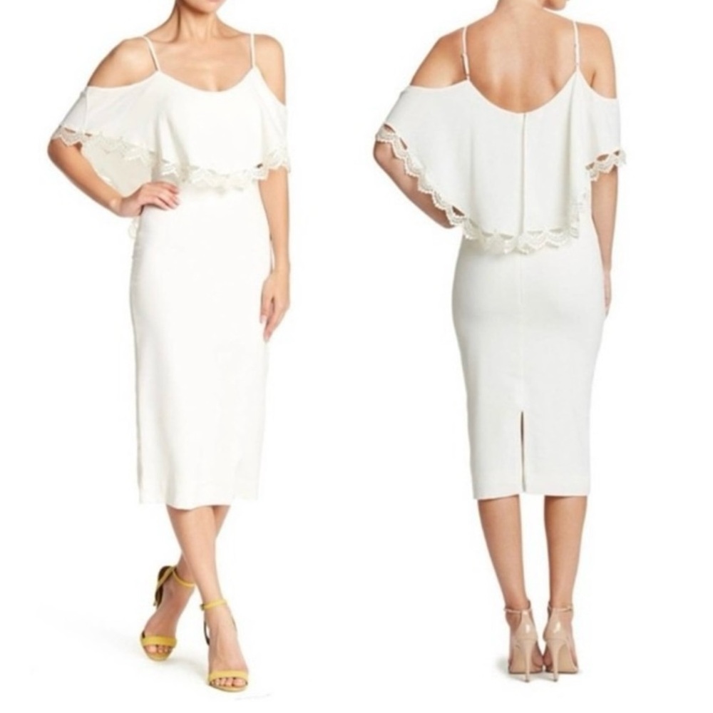 Dress the Population Ivory Beth Sheath Dress